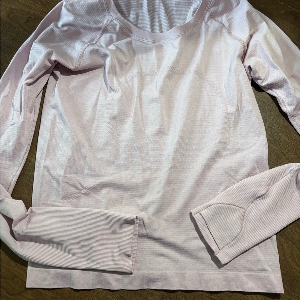 Lululemon Athletica swiftly tech long sleeve baby pink color